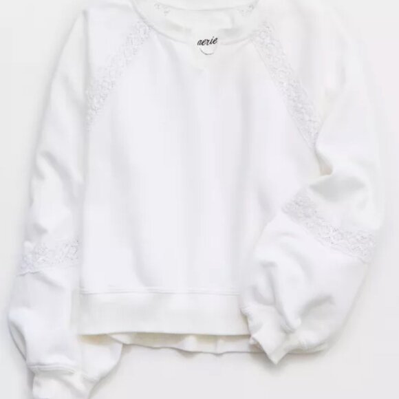 NWOT** Aerie Hey Crochet Sweatshirt - Picture 2 of 6